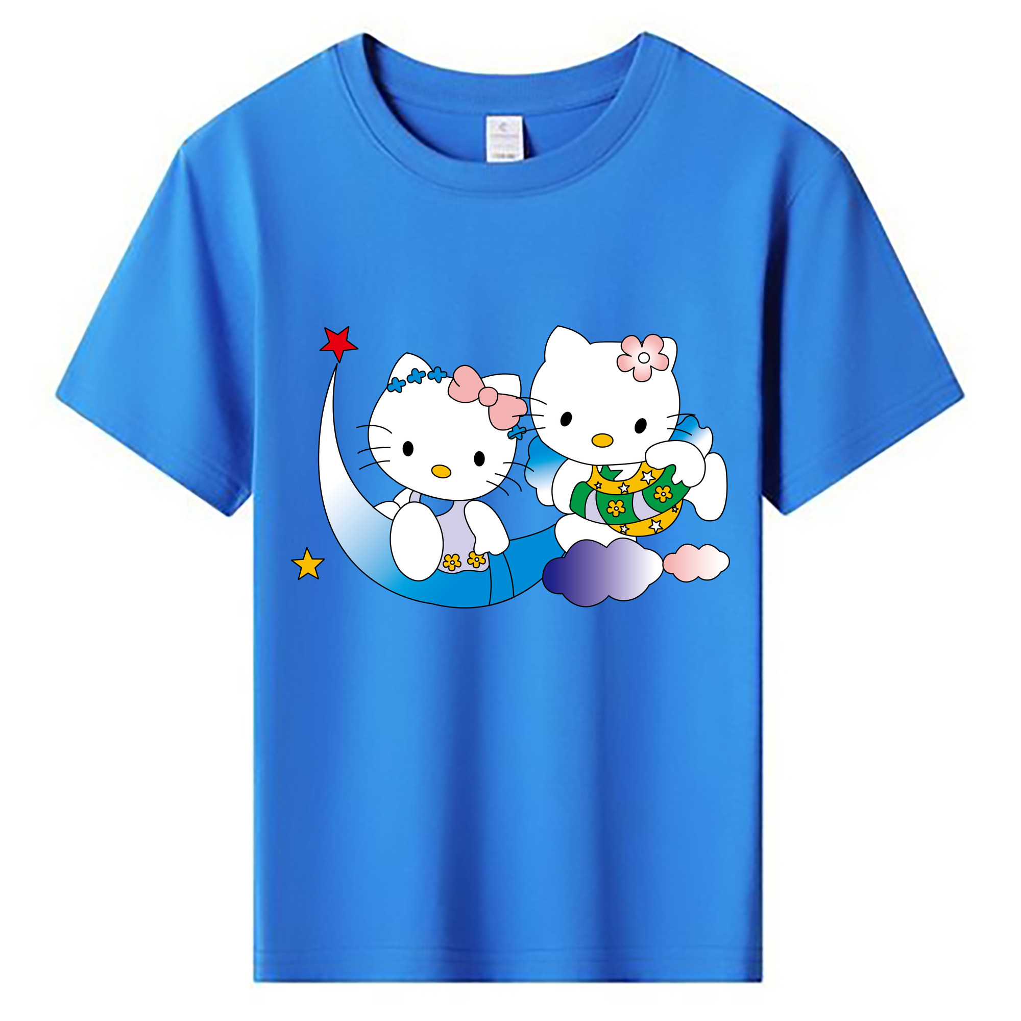 （画像用） Hello Kitty ハローキティ 綿100％キッズTシャツ（フロントプリント）